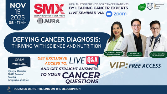 ONLINE Pass via ZOOM (SMX Aura - November 15) - Defying Cancer Diagnosis : Thriving with Science and Nutrition
